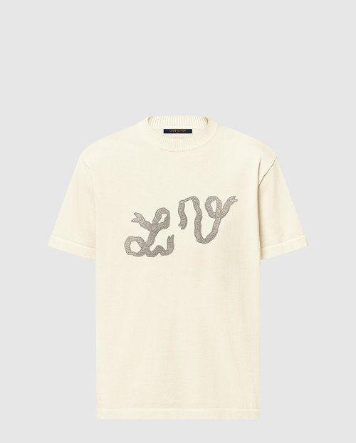 [LOUIS VUITTON-루이비통]엠벨리시드 쇼트 슬리브드 코튼 크루넥 1AGJTU