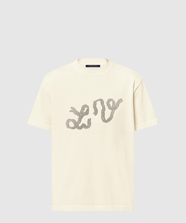 [LOUIS VUITTON-루이비통]엠벨리시드 쇼트 슬리브드 코튼 크루넥 1AGJTU