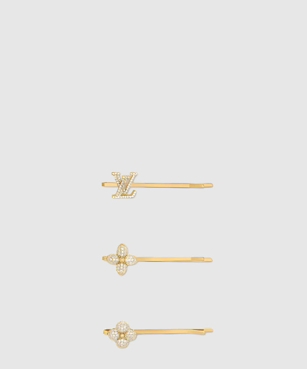 LOUIS VUITTON-루이비통]이니셜 로고 헤어핀 M01672