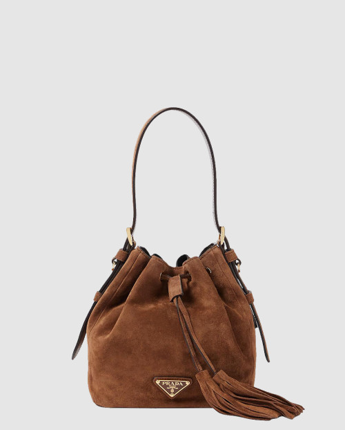 [PRADA-프라다]태슬 스웨이드 버킷백 1BE079