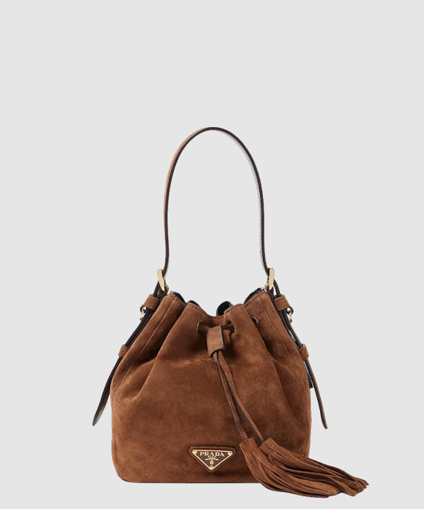 [PRADA-프라다]태슬 스웨이드 버킷백 1BE079