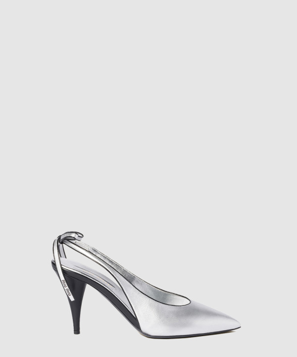 [MIUMIU-미우미우]나파 가죽 슬링백 펌프스 5I430E