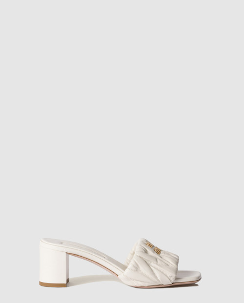 [MIUMIU-미우미우]마틀라세 나파 가죽 슬라이드 5XX657