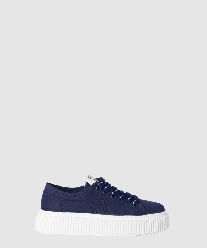 레플리카|이미테이션 miumiu-미우미우로고가-있는-데님-스니커즈-5e389e