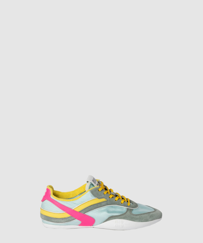 레플리카|이미테이션 miumiu-미우미우체육관용-테크니컬-패브릭과-스웨이드-스니커즈-5e428e