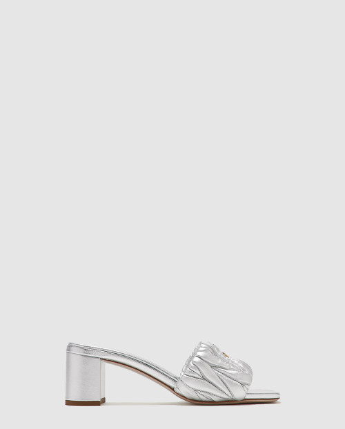 [MIUMIU-미우미우]마틀라세 나파 가죽 슬라이드 5XX657