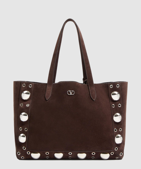 [VALENTINO-발렌티노] 가라바니 넬코트 스웨이드 미디엄 쇼퍼백