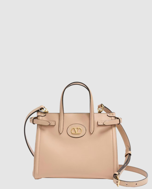 [VALENTINO-발렌티노]가라바니 앙티브 카룽 디테일 캔버스 스몰 쇼퍼백