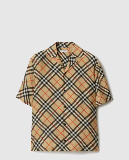 [BURBERRY-버버리]오버사이즈 체크 실크 셔츠 80912021