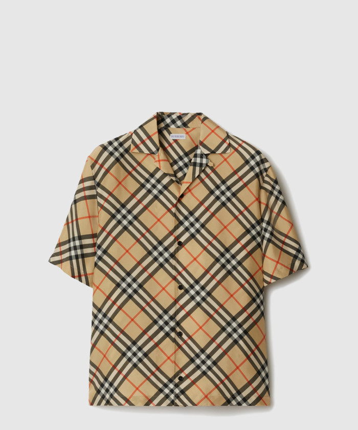 레플리카|이미테이션 burberry-버버리오버사이즈-체크-실크-셔츠-80912021