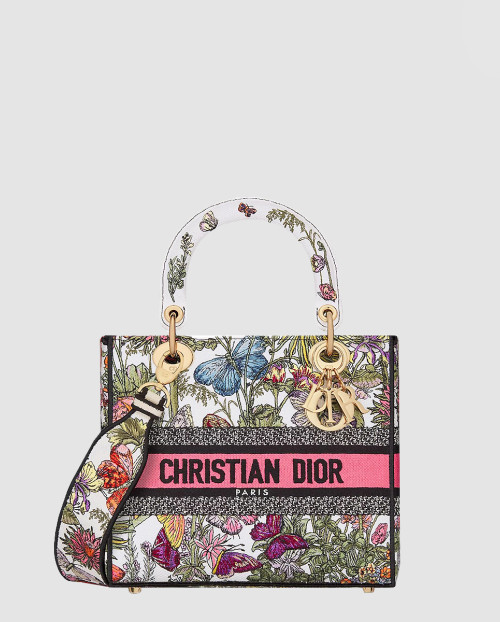 [DIOR-디올]레이디백 램스킨 미듐 M0565