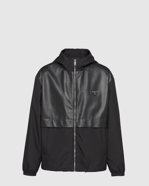 [PRADA-프라다]실크 및 가죽 블루종 재킷 SGC551