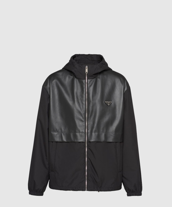 [PRADA-프라다]실크 및 가죽 블루종 재킷 SGC551