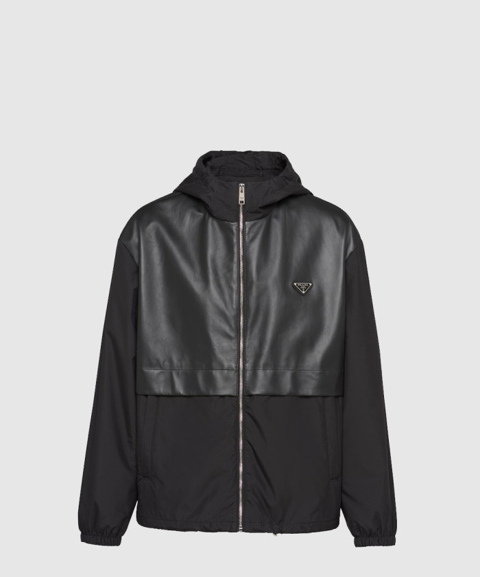 레플리카|이미테이션 prada-프라다실크-및-가죽-블루종-재킷-sgc551