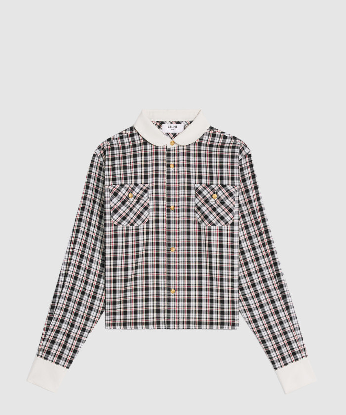 레플리카|이미테이션 celine-셀린느크롭-셔츠-체크-실크-2c02c7