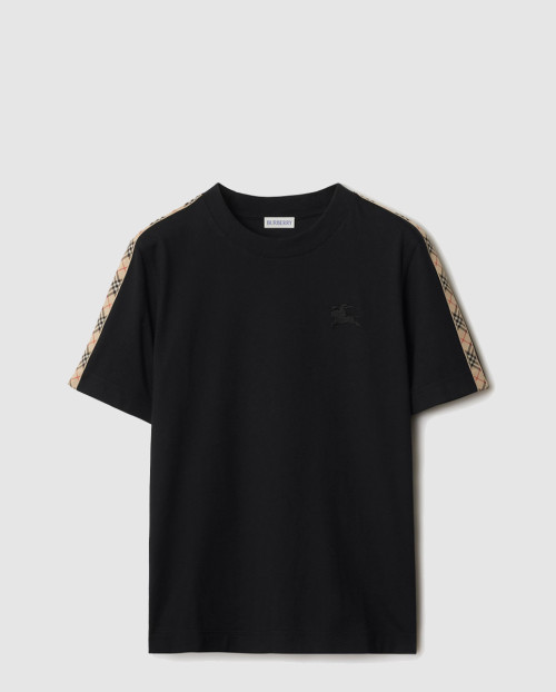 [BURBERRY-버버리]체크 트리밍 코튼 티셔츠 81062821