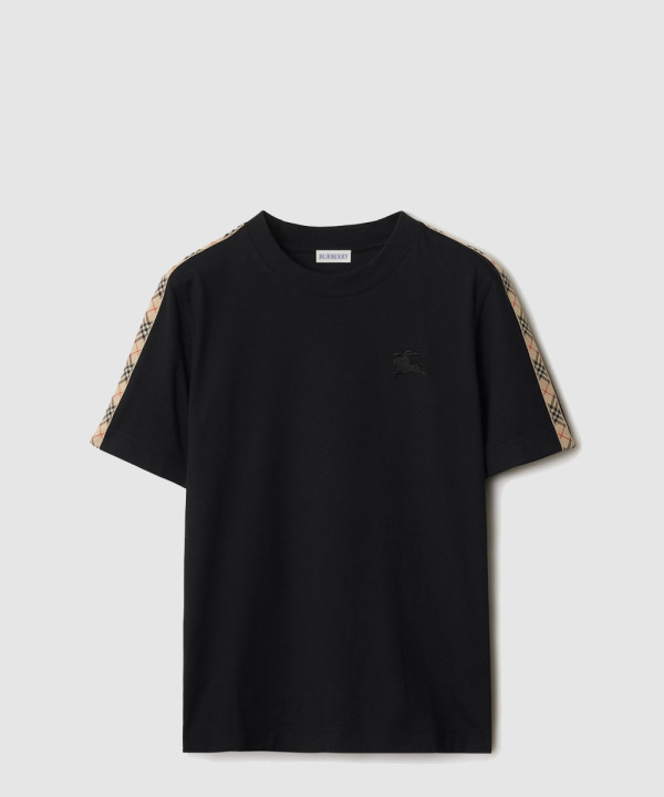 [BURBERRY-버버리]체크 트리밍 코튼 티셔츠 81062821