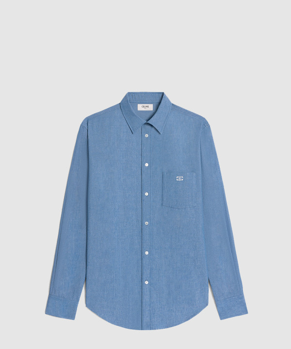 [CELINE-셀린느]루즈 셔츠 샴브레이 코튼 2C9820
