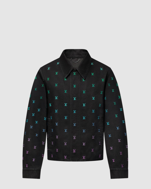 [LOUIS VUITTON-루이비통]블라종 그라디언트 엠브로이더드 데님 코치 재킷 1AGTEB