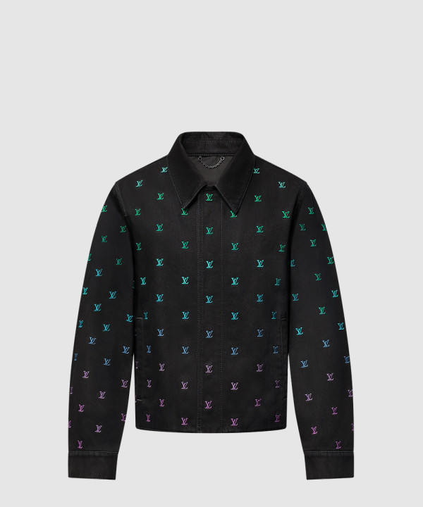 [LOUIS VUITTON-루이비통]블라종 그라디언트 엠브로이더드 데님 코치 재킷 1AGTEB