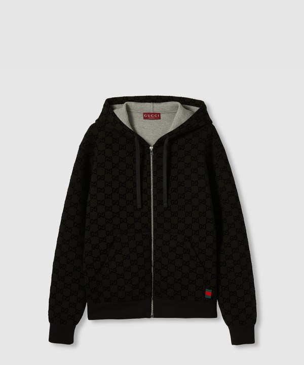 [GUCCI-구찌]프린트 저지 지퍼 스웨트셔츠 ‎819275