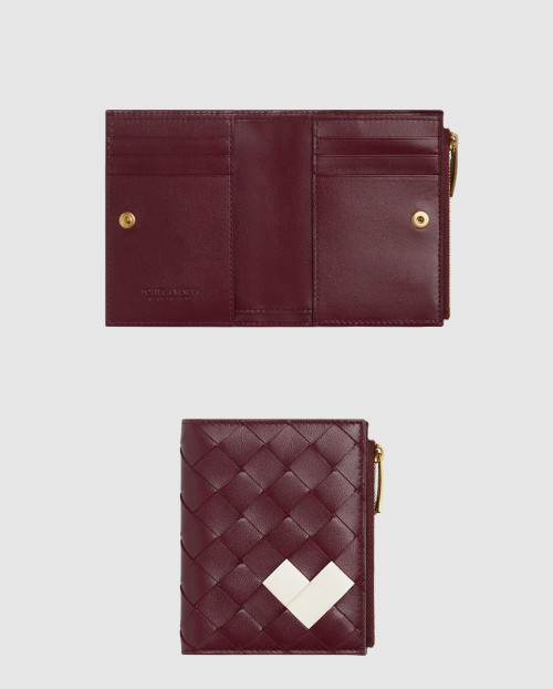 [BOTTEGA-보테가베네타]바이 폴드 인트레치아토 스몰 지퍼 지갑 742330