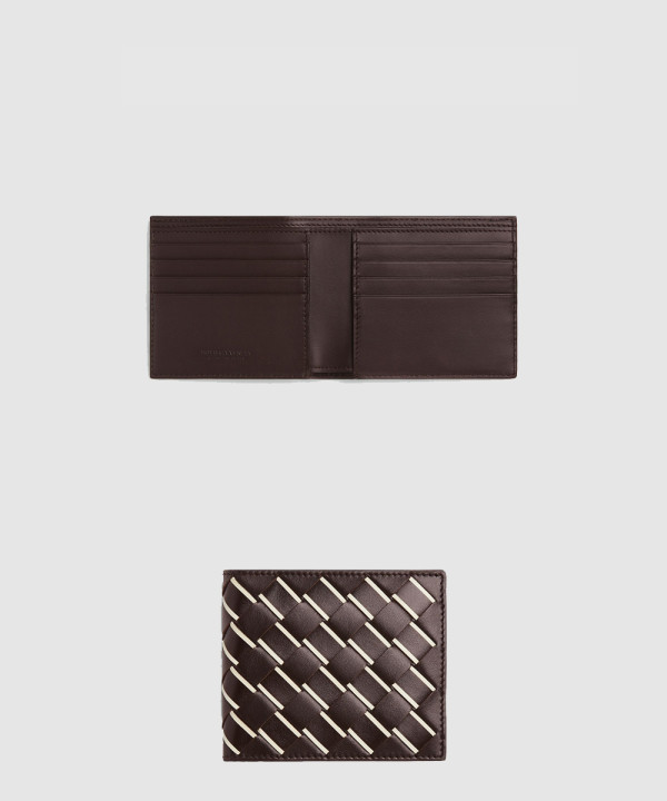 [BOTTEGA-보테가베네타]인트레치아토 스트라이프 반지갑 퐁당 743211