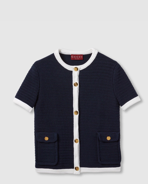 [GUCCI-구찌]파인 코튼 가디건 819373