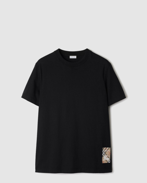 [BURBERRY-버버리]체크 라벨 코튼 티셔츠 81048891