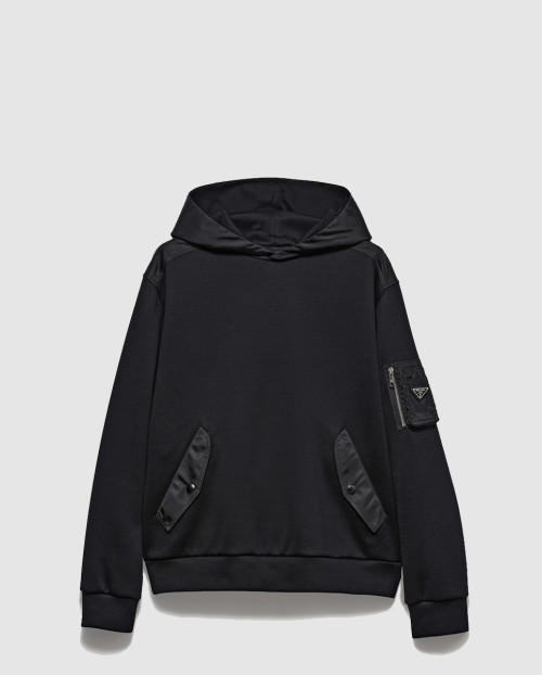 [PRADA-프라다]코튼 플리스 & 리 나일론 후디 UJL04C