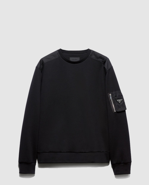 [PRADA-프라다]코튼 플리스 & 리 나일론 스웨트셔츠 UJL03C