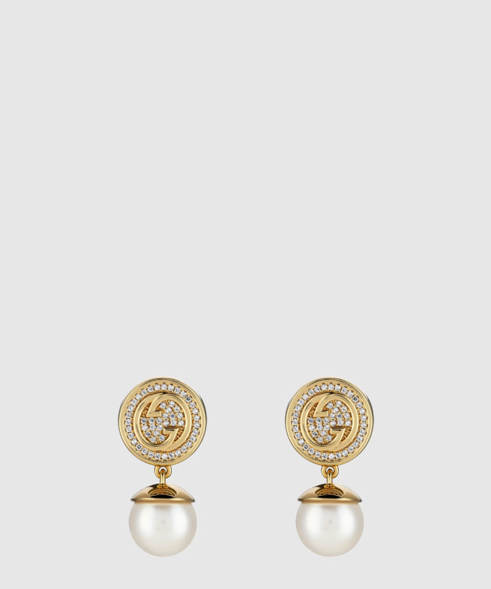 레플리카|이미테이션 gucci-구찌블론디-시리즈-크리스털-진주-귀걸이-815151
