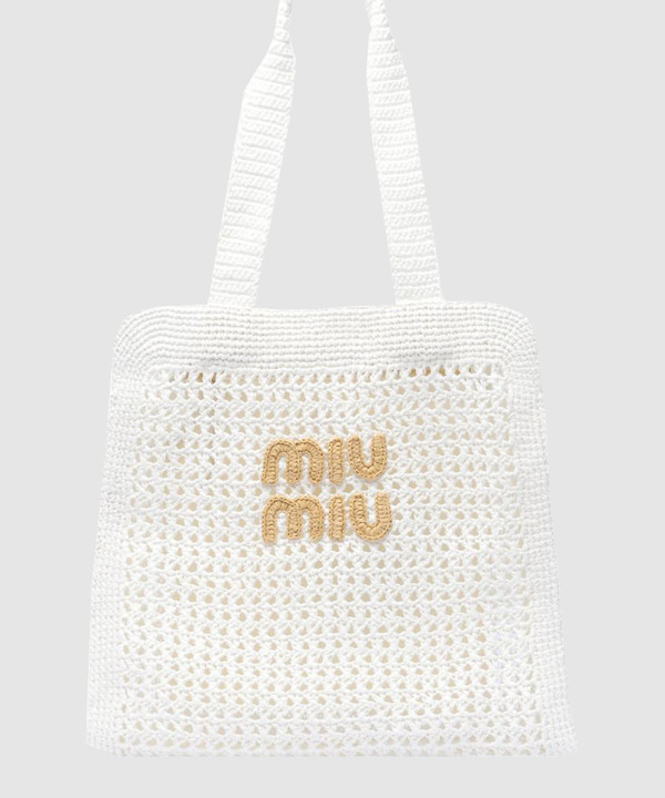 [MIUMIU-미우미우]패브릭 토트백 5BG230