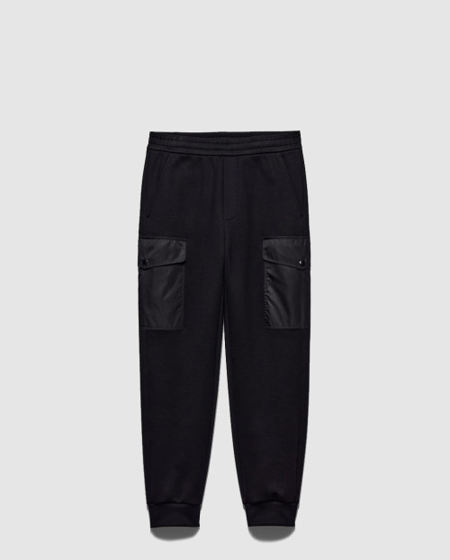 [PRADA-프라다]리나일론 디테일의 코튼 플리스 조거 팬츠 UJP249