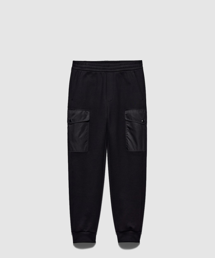 레플리카|이미테이션 prada-프라다리나일론-디테일의-코튼-플리스-조거-팬츠-ujp249