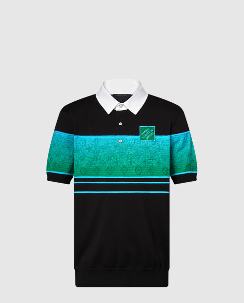 [LOUIS VUITTON-루이비통]이리데슨트 자카드 쇼트 슬리브드 폴로 1AGTM1