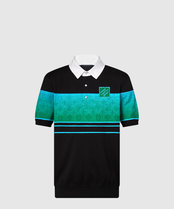 [LOUIS VUITTON-루이비통]이리데슨트 자카드 쇼트 슬리브드 폴로 1AGTM1