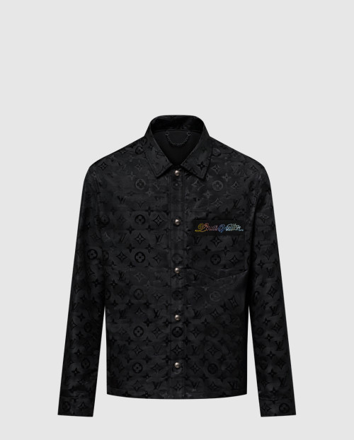 [LOUIS VUITTON-루이비통]모노그램 무아레 자카드 실크 오버셔츠 1AGTGO