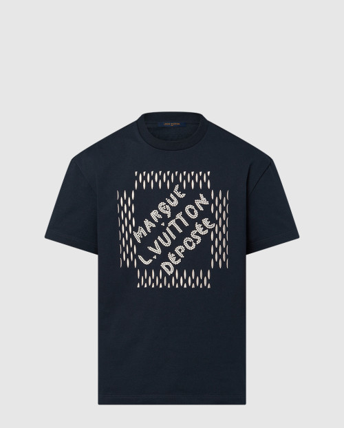 [LOUIS VUITTON-루이비통]자수 시그니처 코튼 티셔츠 1AFV81