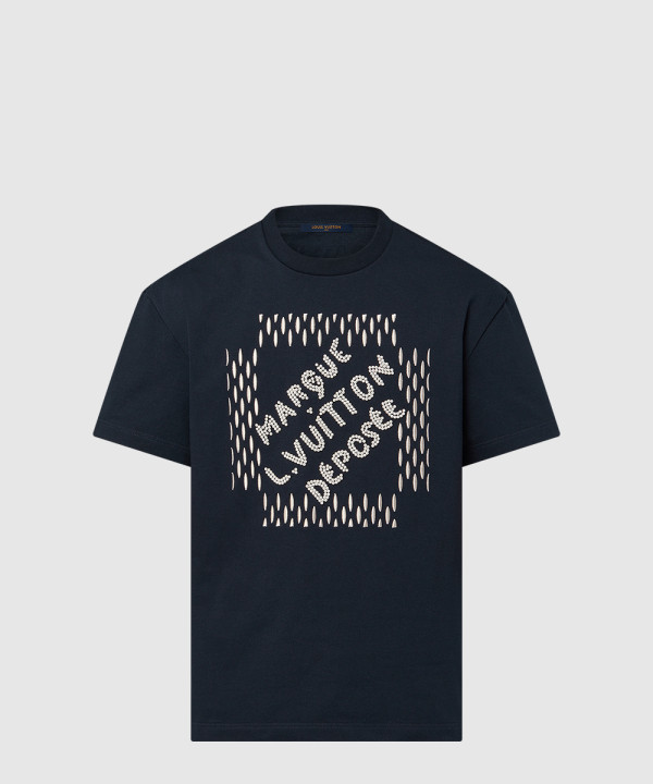 [LOUIS VUITTON-루이비통]자수 시그니처 코튼 티셔츠 1AFV81