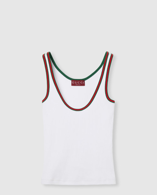 [GUCCI-구찌]웹 코튼 리브 탱크 탑 815851