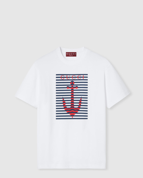 [GUCCI-구찌]프린트 코튼 저지 티셔츠 796395