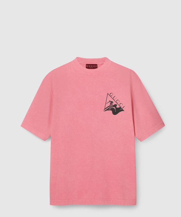 [GUCCI-구찌]프린트 코튼 저지 티셔츠 798115