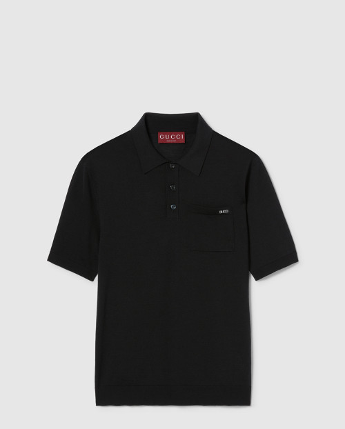 [GUCCI-구찌]인타르시아 파인 울 니트 폴로 탑 824124