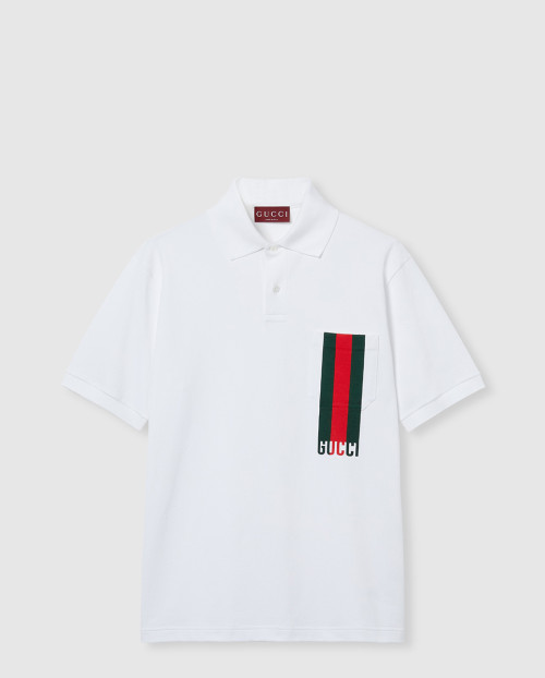 [GUCCI-구찌]피케 프린트 코튼 폴로 셔츠 784422