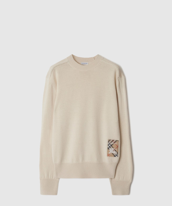 [BURBERRY-버버리]체크 라벨 울 스웨터 81031921