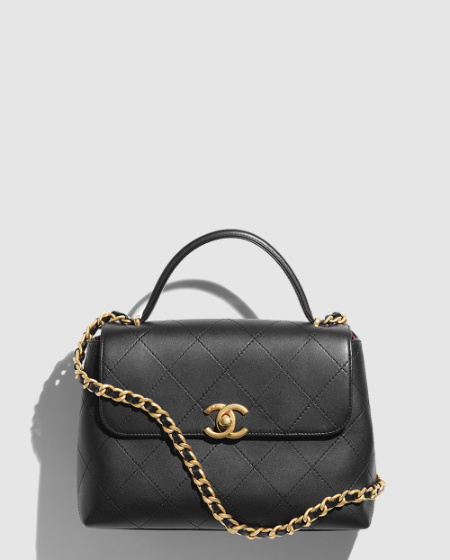 [CHANEL-샤넬]핸들 장식의 라지 플랩백 AS5467