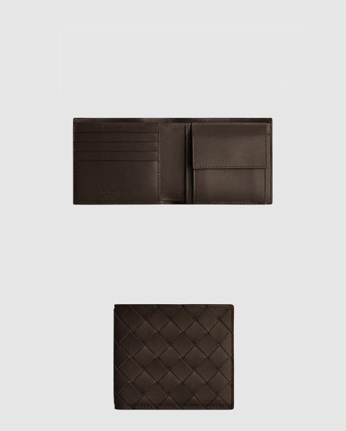 [BOTTEGA-보테가베네타]동전 지갑을 갖춘 인트레치아토 폴더형 지갑 605722