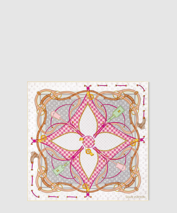 [LOUIS VUITTON-루이비통]플라워 앤드 스트랩 스퀘어 90 M94977