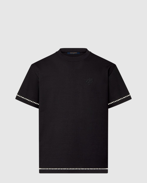 [LOUIS VUITTON-루이비통]펄 장식 코튼 티셔츠 1AFXOX